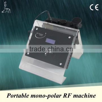 Monopolar RF skin tightening machine, 1 handpiece with 3 tips for dispel the wrinkle, improve the pouches