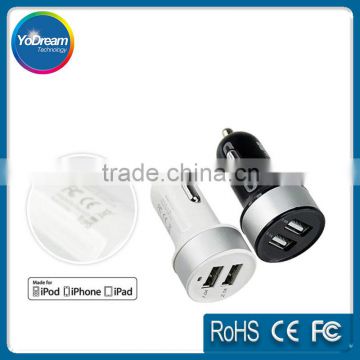 New style high performance mini custom dual 2 port usb car charger