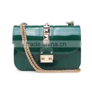 xianjian 2016 2016 New Fashionable Candy jelly Rivet Chain Shoulder bag