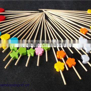 Factory Disposable Bamboo Skewer With Bead,party beaded skewer