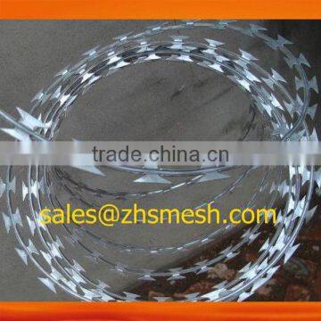 Cross Type Concertina Razor Wire Barbed Tape