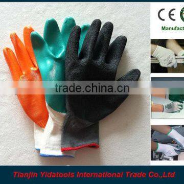 nylon lined nitrile dipped gloves