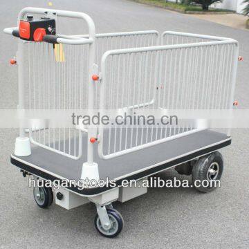 Electric Hand Vehicle With Wire Fence For Materials Handling