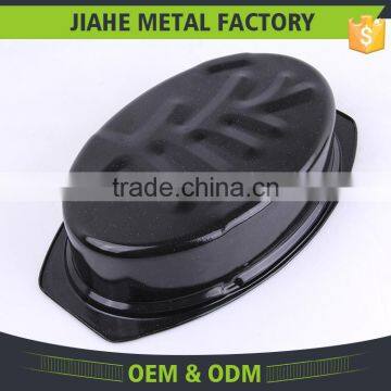 Exhaut Safety Design Oval Duck Enamel Roaster With Rack photo-4