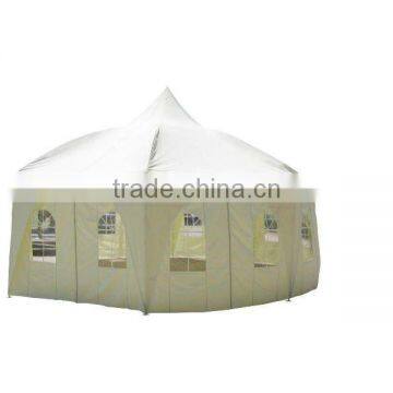 6x6m white steel structure even pagoda tent