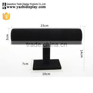 Jewellery Store Practical Wood Tabletop 1-Layer Commercial Bracelet Watch Display Velvet Jewelry Stand photo-3