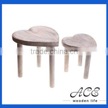 Heart Shape Wooden Stool Customization Design Stool