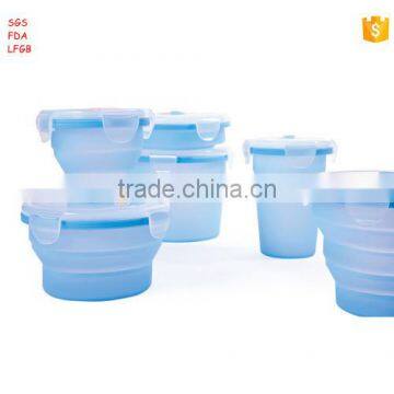 Food Grade Portable Convenient Collapsible Houseware Silicone Foldable Lunch Box photo-3