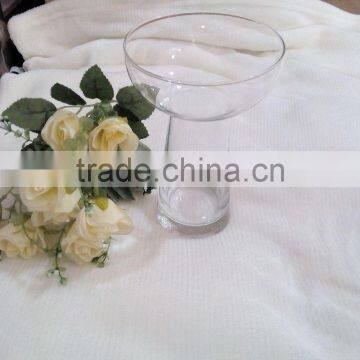 hyacinth glass vase,clear irregular glass vase in high quality,mouth blown glassware