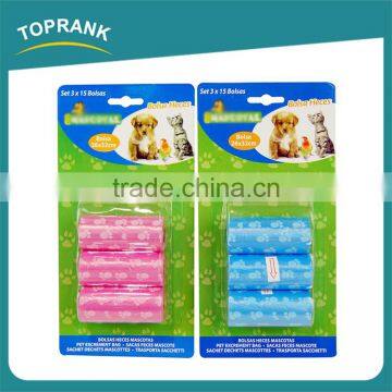 Cheap wholesale dog paw print dog poo bag custom logo dog bags for poop