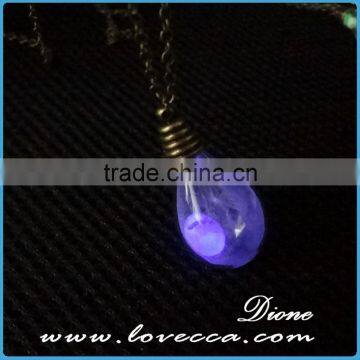 Newest Design Bulb Glowing Pendant Necklace , Glass Jewelry Glow in the Dark photo-4