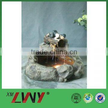 Professional design boys resin water pond fountain