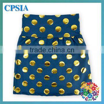 Posh Lavender Little Girls Skirts Gold Polka Dot Young Girls Wearing Short Skirts photo-6