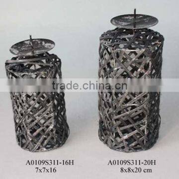 rattan candle holder