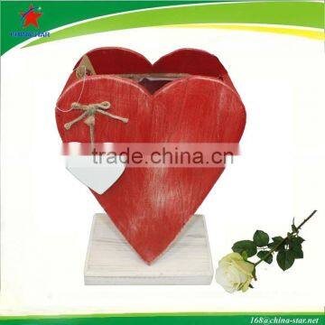Wooden Valentine's Day Pot for Flower and Gift photo-3