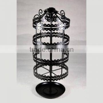 Metal rotating jewelry display stand
