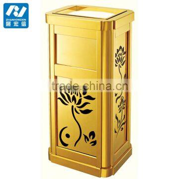 Square Stainless Steel Powder Coated Dust Bin With Ashtray photo-5