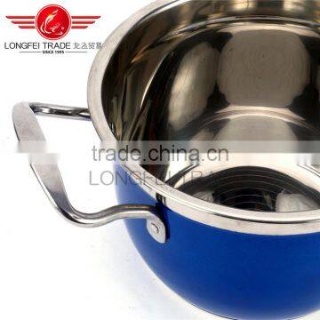 Hot Selling 5pcs Colorized Stainless Steel Soup Pot / High Pot Kitchen Cookware photo-5