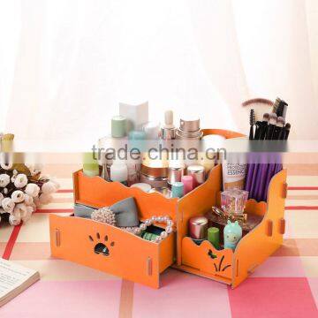 The Wooden Box DIY Korean Cosmetic Storage Box Desktop Drawer Storage photo-4