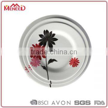 Customized 8/9/10 inch melamine logo dinnerware restaurant plates, restaurant deep dinnerware plates