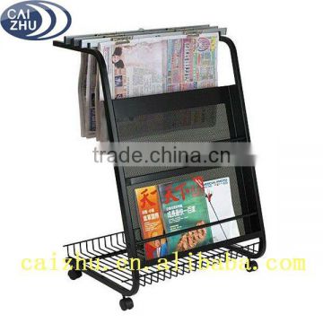 Metal floor standing newspaper racks