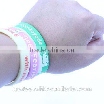 Adult Size Debossed Inkflled Breast Cancer Awareness Bracelets photo-6