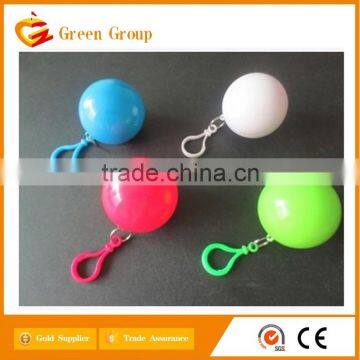 PE Poncho With Ball, Ball Poncho, Raincoat With Ball for Promotion