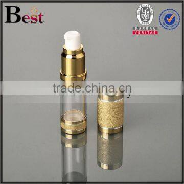 15ml China Promotion High Quality Luxury Cosmetic Airless Bottle Gold Pump Bottle Cosmetic Perdonal Care Lotion Serum photo-2