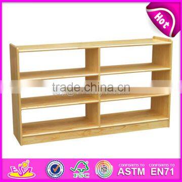 High Quality Kids Preschool Furniture Natural Wood Storage Furniture W08C203 photo-2