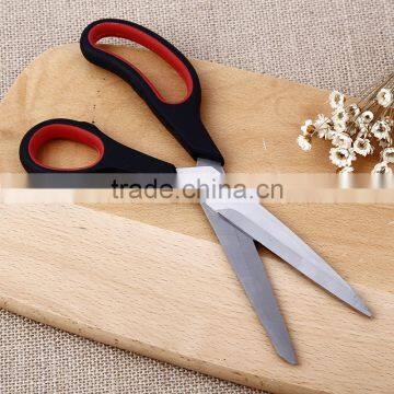 Factory Wholesale High Quality Stainless Steel Blade Rubber and Plastic Office Scissors photo-2