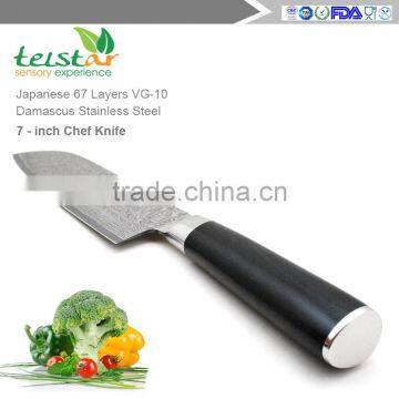 2017 Hot Style of New Products 7 Inch Damascus Santoku Knife With Micarta Handle photo-3