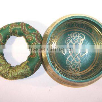 High Quality Colored Handmade in Nepal Meditation Singing Bowl photo-3