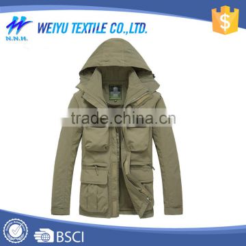 Wholesale custom padding mens outdoor jackets with pockets