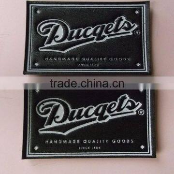 customized real leather patch with high quality