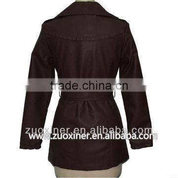 2014 Long Leather Jacket for Women Wholesale photo-2
