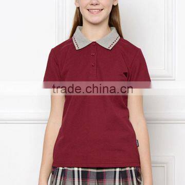 College Student Summer Girls British Academy Short Sleeve T-Shirt photo-2