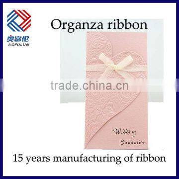 organza ribbon for wedding invitation