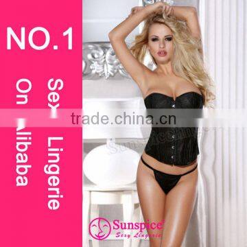 2015 new style top quality wetlook lingerice club wear lingerie sexy busty corset bustier