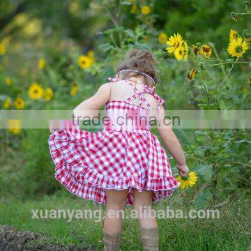 2017 Wholesale Lovely Plaid Kids Clothes New Fashion Party Frocks Designs Children Girl Dress photo-5