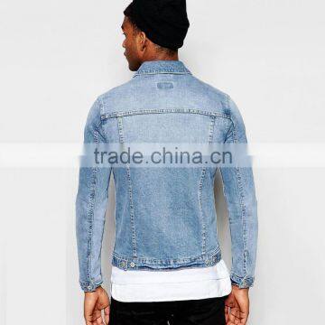 Light Blue With Two Pocket Men Casual Jacket With Button photo-2