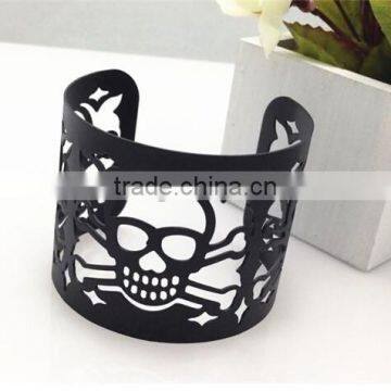 New product antique hollowed skull bangle jewelry designs for women