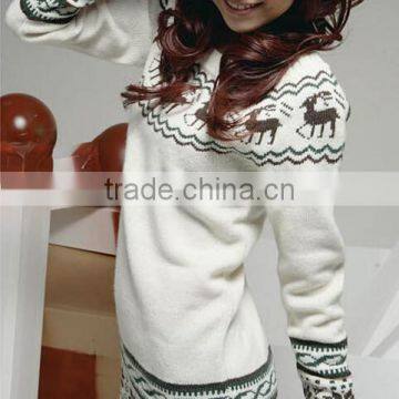 wholesale cheap ladies girls holiday adult christmas reindeer cotton sweater