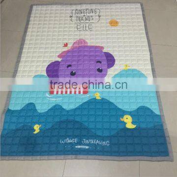 2017 New style design baby gym mat outdoor pure cotton large kids play mat