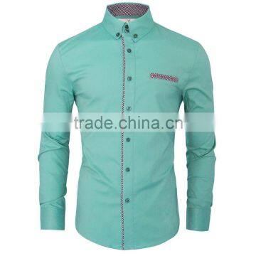 OEM 2017 Latest Shirts Pattern Men's Short Sleeve Oxford Shirt photo-3