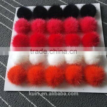 Wholesale New 8 CM Colorful Mink Fur Ball/Rex Rabbit Fur Pom Poms For Key Chain photo-6