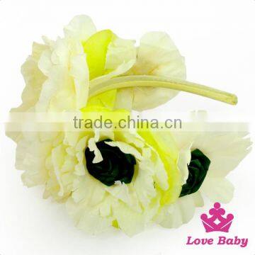 Fancy Remake Photo Props Floral Crown Fabric Flower Petals Girls Garland Headband For Kids Hairband photo-4