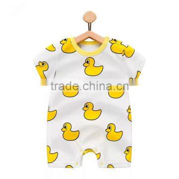 Wholesale Baby Cotton Rompers Cute Printed Short Sleeve Baby Onesie photo-5