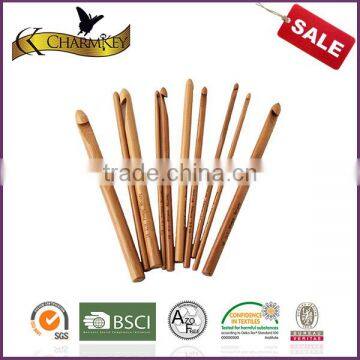 Charmkey Bamboo Needle Single Point Bamboo Crochet Hook Set for T Shirt Yarn to Crochet Blankets photo-5