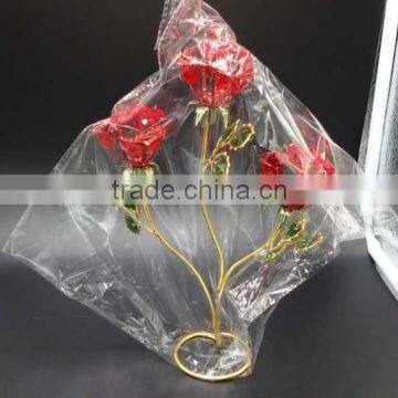 Artificial Golden Rose Crystal Flower for Valentine's Day photo-2