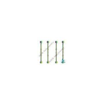 Fake Ear Piercing Rainbow Ip - Plated 316l Surgical Steel 42 Industrial Barbell Jewelry